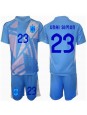 Spanien Unai Simon #23 Torwart Heimtrikotsatz für Kinder EM 2024 Kurzarm (+ Kurze Hosen)